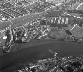 Aerial View of the Southwick Shipyard Showing Vessels Under Construction Including Nicola, the First SD14, Sunderland, 11 October 1967
